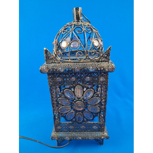 937 - Moroccan Style Metal Lamp - 43cm tall