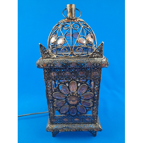 937 - Moroccan Style Metal Lamp - 43cm tall