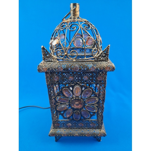 937 - Moroccan Style Metal Lamp - 43cm tall