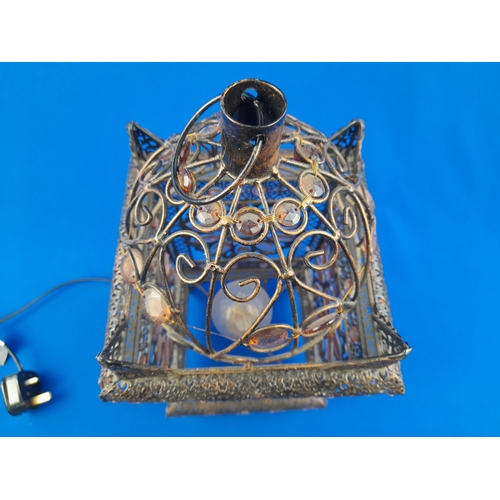 937 - Moroccan Style Metal Lamp - 43cm tall