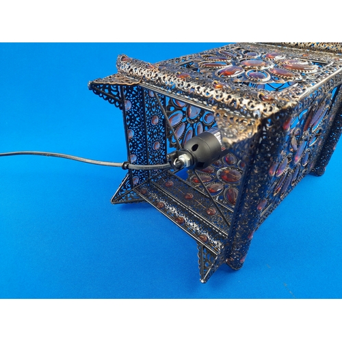 937 - Moroccan Style Metal Lamp - 43cm tall