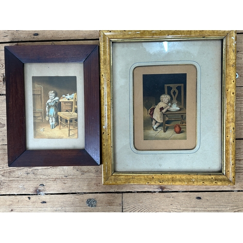 773 - Two Victorian Framed Gorge Baxter Prints 