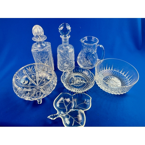 716 - Glassware including Crystal Decanters