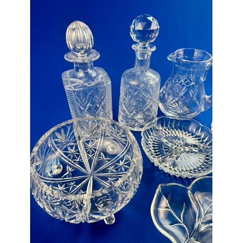 716 - Glassware including Crystal Decanters