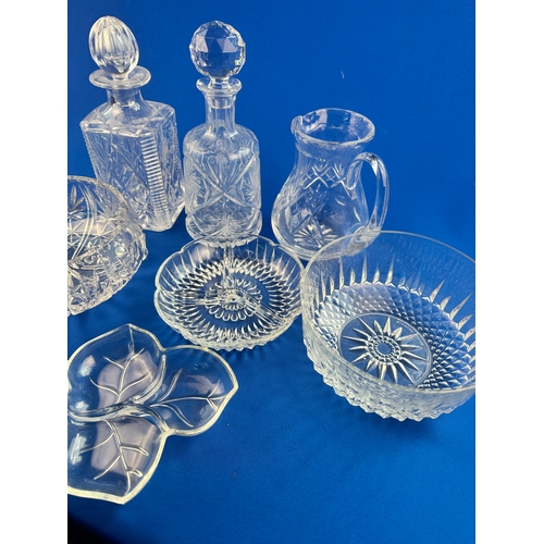 716 - Glassware including Crystal Decanters