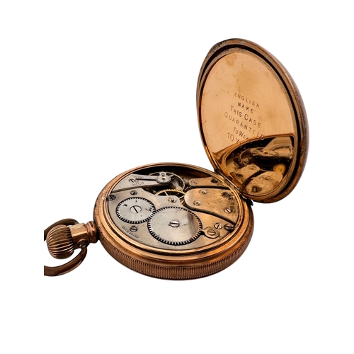 590 - Limit Pocket Watch in Denison Gold Plated Case - Working