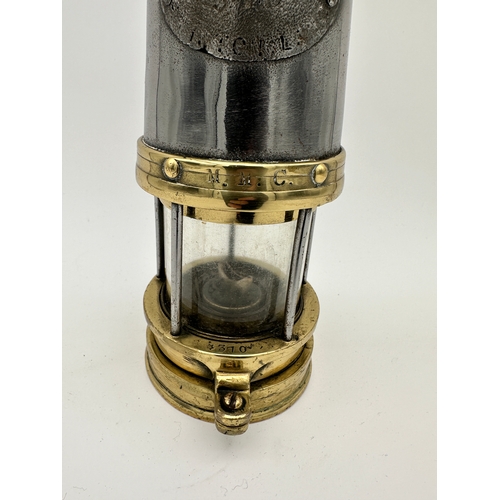 503 - Vintage Miners Lamp with ware to the makers plate.