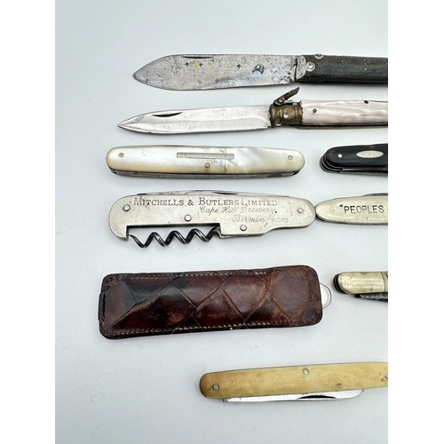 507 - Collection of Vintage Pen Knives including Advertising