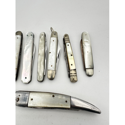 510 - Vintage Mother Of Pearl Handle Pen Knives