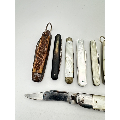 510 - Vintage Mother Of Pearl Handle Pen Knives