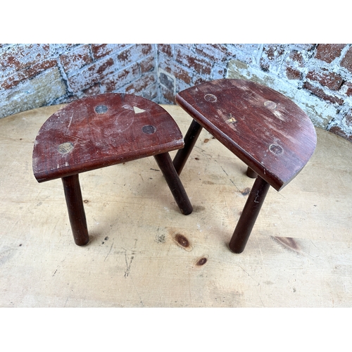 1016 - Two Small Vintage Stools...