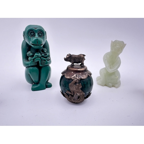 700 - Group of Oriental Carved Items including Seal