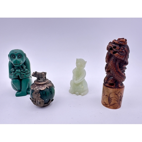 700 - Group of Oriental Carved Items including Seal