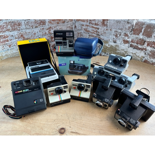 739 - Collection of Newer and Vintage Polaroid and Kodak Instant Cameras