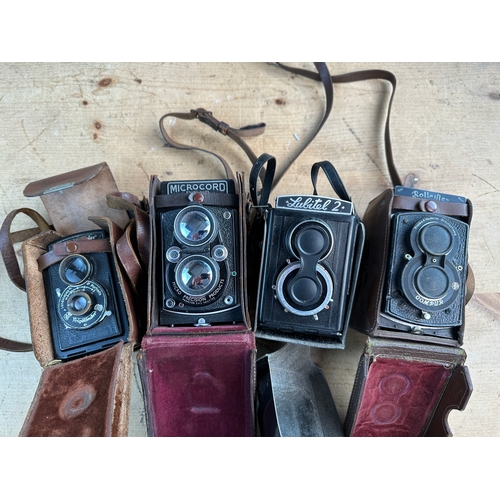 748 - Voightlander Microcord, Lubitel and Rolleiflex TLR Cameras