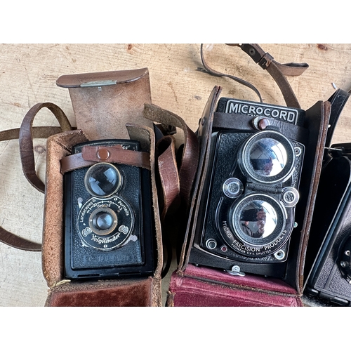 748 - Voightlander Microcord, Lubitel and Rolleiflex TLR Cameras