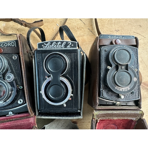 748 - Voightlander Microcord, Lubitel and Rolleiflex TLR Cameras