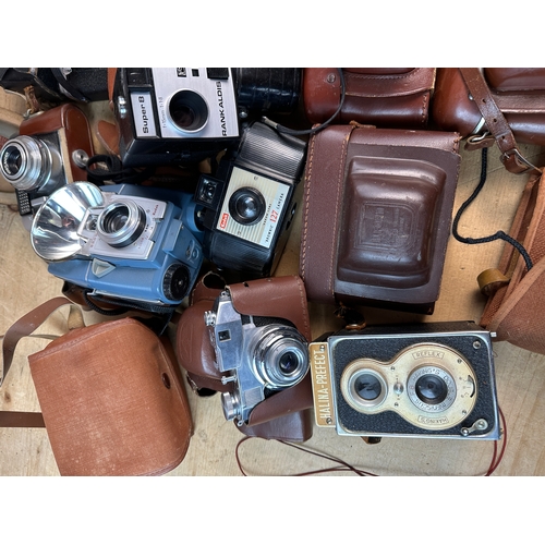 755 - Large Collection of Various Vintage Cameras inc. Voigtlander, Halina, Ilford etc.