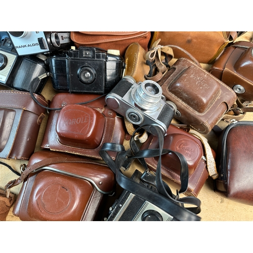 755 - Large Collection of Various Vintage Cameras inc. Voigtlander, Halina, Ilford etc.