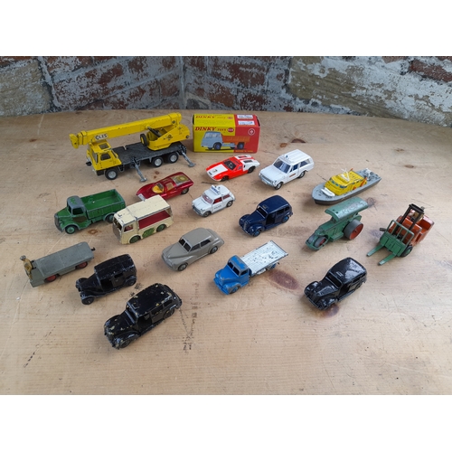 283 - Box of Playworn Dinky Toys Vehicles and Boxed Atlas Editions Bedford TK Tipper