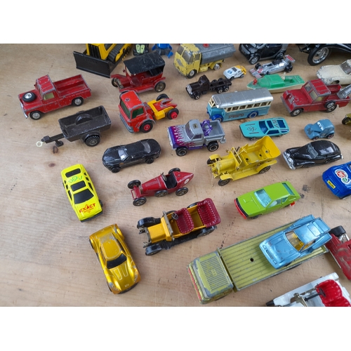 284 - Box of Playworn Diecast Cars and Vehicles including Matchbox and Corgi