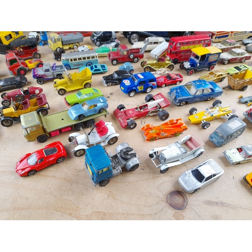 284 - Box of Playworn Diecast Cars and Vehicles including Matchbox and Corgi