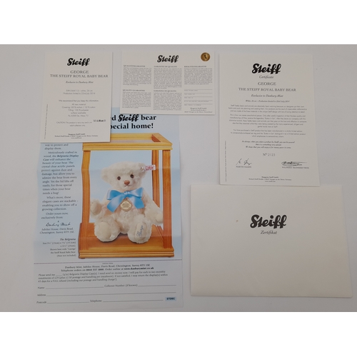 287 - Boxed Limited Edition Steiff George The Royal Baby Bear - number 2123