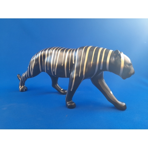 477 - Wood and Resin Tiger Figure - 40cm long