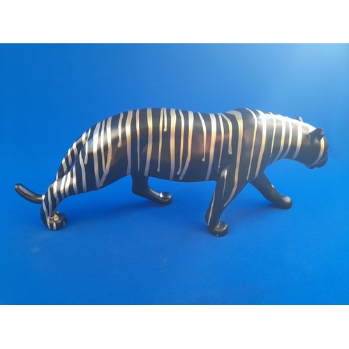 477 - Wood and Resin Tiger Figure - 40cm long