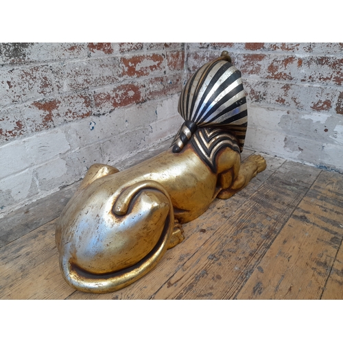 478 - Large Lightweight Egyptian Style Sphinx - 74cm long