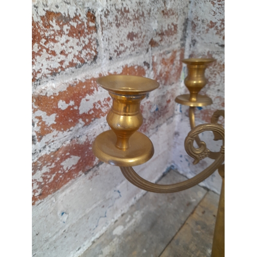 941 - Hanging Brass Candelabra - 63cm tall