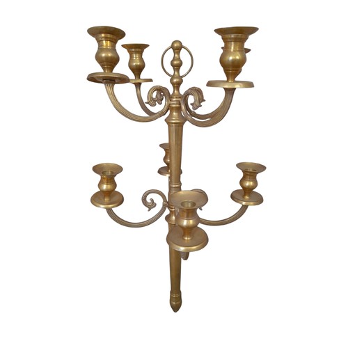 941 - Hanging Brass Candelabra - 63cm tall