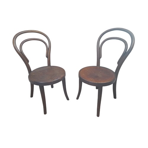 1019 - Pair of J & J Kohn Thonet Style Child's Bentwood Chairs...