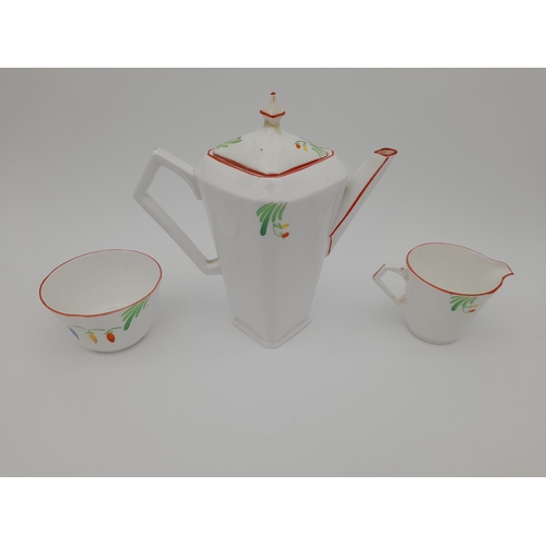 690 - Wellington China Longton Art Deco Coffee Set