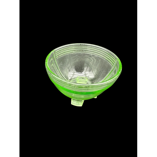 728 - Small Art Deco Uranium Glass Bowl