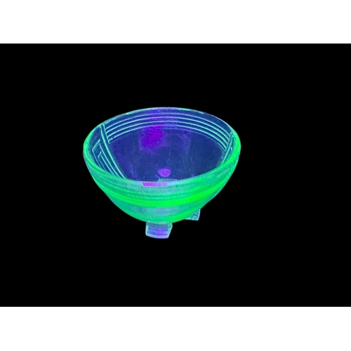 728 - Small Art Deco Uranium Glass Bowl