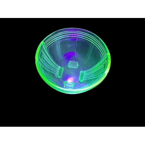 728 - Small Art Deco Uranium Glass Bowl