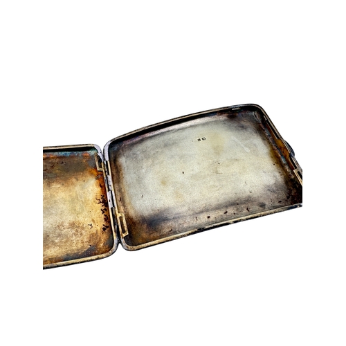 7 - Hallmarked Silver Cigarette Case,Henry Charles Freeman, Birmingham 1910, 161g...