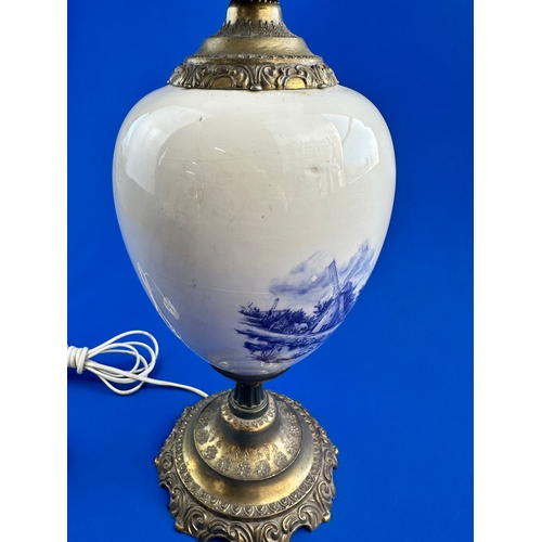 945 - Vintage Delft Table Lamp