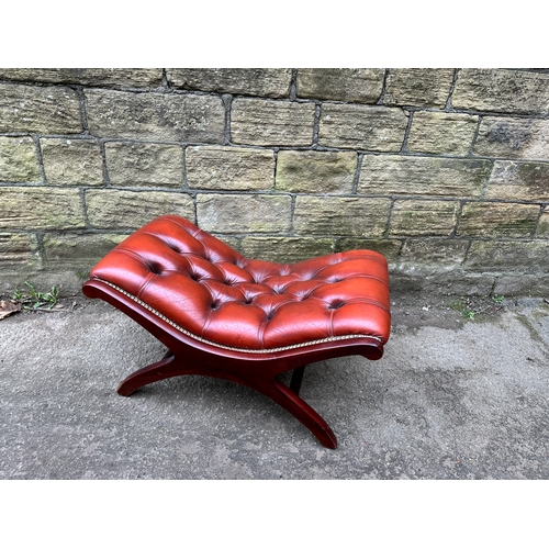 995 - Oxblood Chesterfield Style Footstool