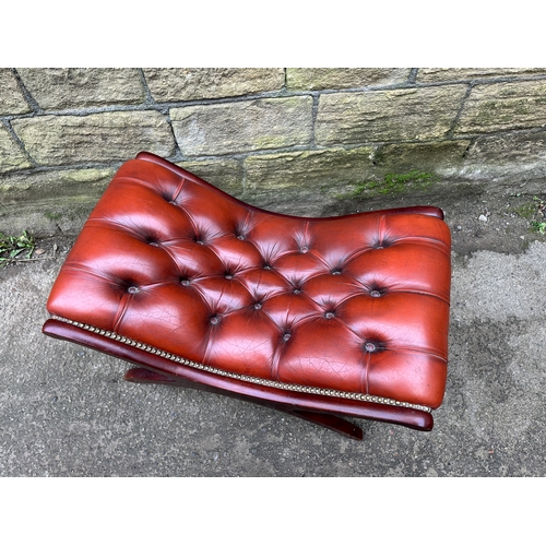 995 - Oxblood Chesterfield Style Footstool