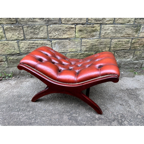 995 - Oxblood Chesterfield Style Footstool