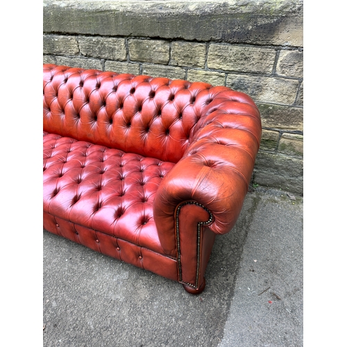 1002 - Red Chesterfield Sofa