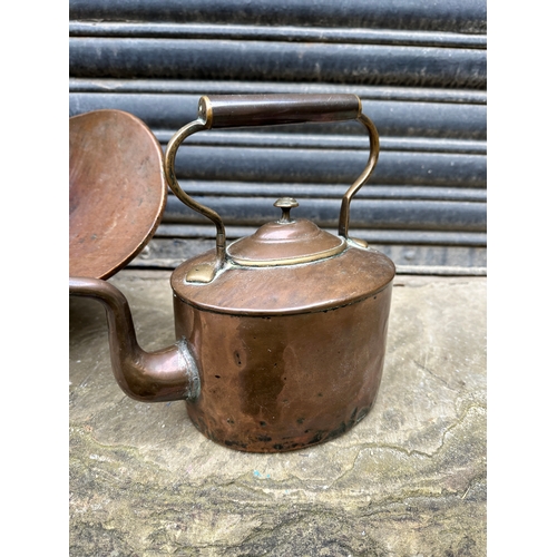 420 - Copper Coal Scuttle & Kettles