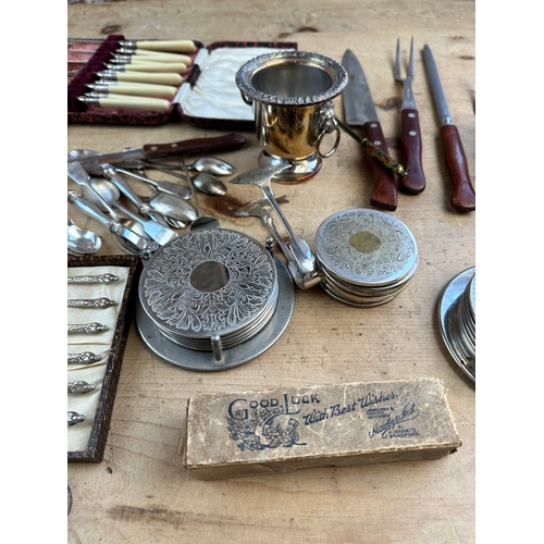 432 - Vintage Flatware & Silver Plated Items