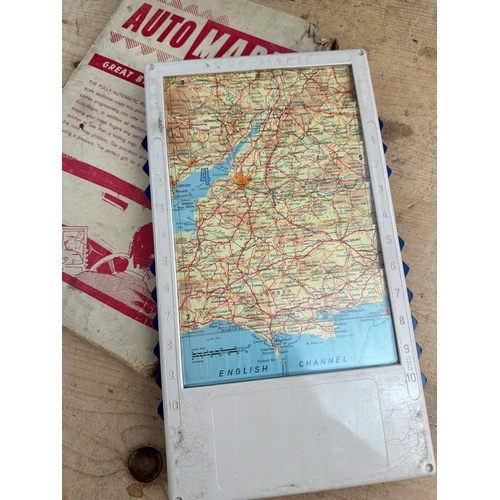 436 - AutoMapic - Vintage Scrolling Map of Uk Roads