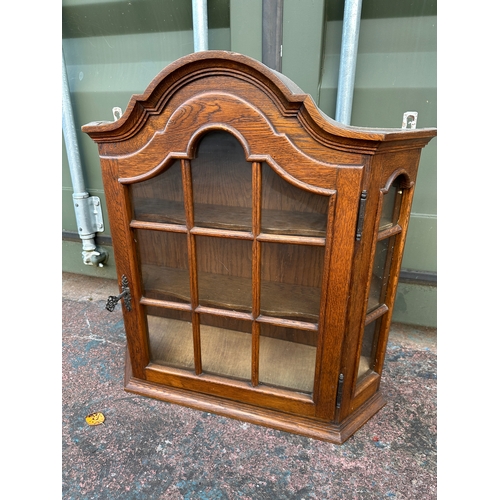 1008 - Small Wall Mounted Display Cabinet - 69cm Tall