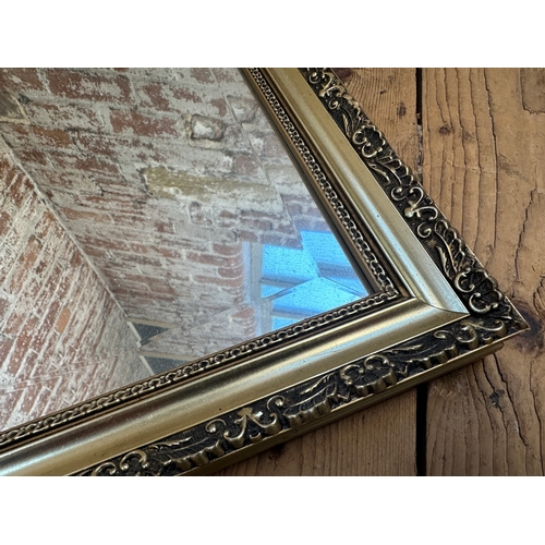 1013 - Large Gilt Frame Mirror with Bevelled Glazing - 82 x 56cm