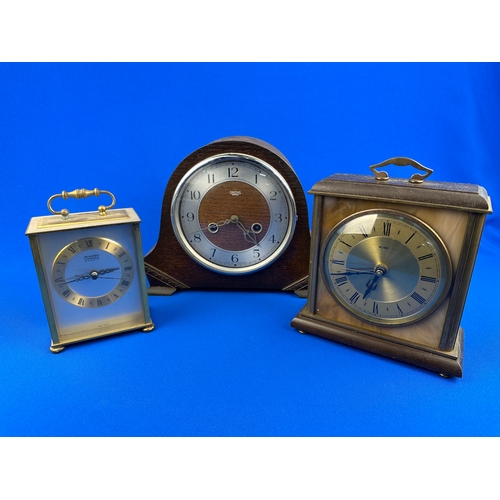 599 - Three Vintage Clocks inc. Smiths, Metamec Marble and Staiger.