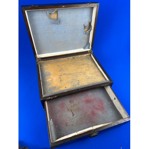 441 - Antique Oak Box poss. Vanity Case